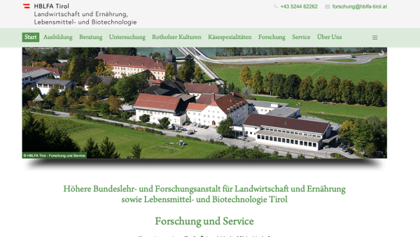 Website für HBLFA Tirol